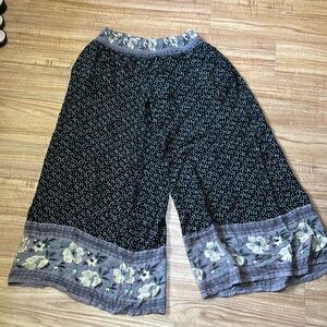 Vintage Free People Floral Wide-Leg Pants size xs